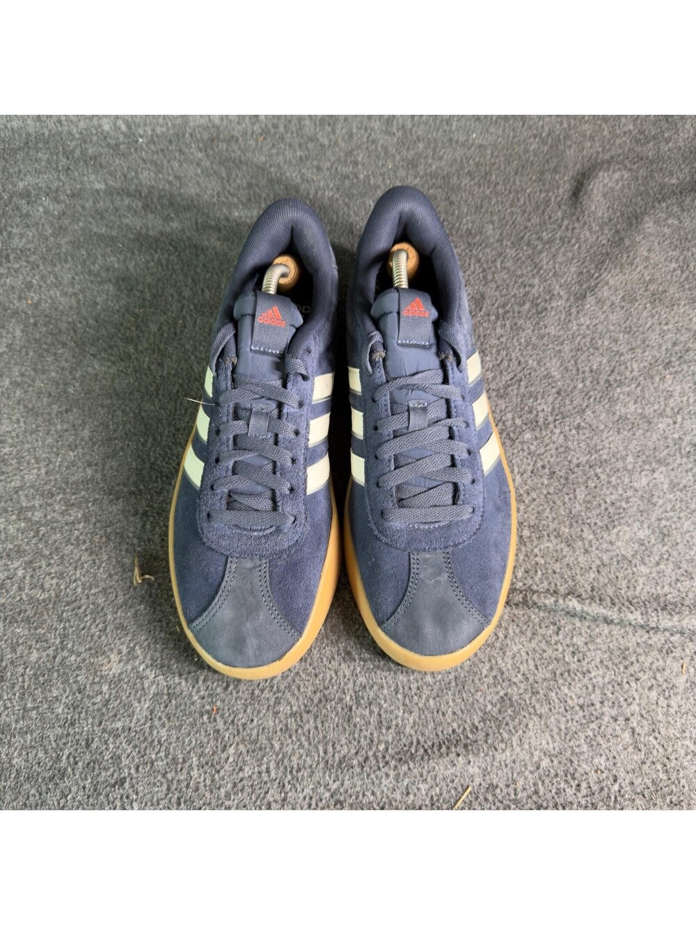 Adidas VL Court 3.0 Mens Size 9.5 Shadow Navy Suede Gum Sole Shoes JP5289 - Picture 6 of 9